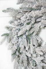 24" Deluxe Flocked Wreath