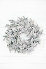 24" Deluxe Flocked Wreath