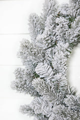 24" Classic Flocked Wreath