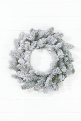 24" Classic Flocked Wreath