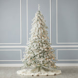 6.5' Flocked Winter Fir Tree with 250 Warm White LED Lights