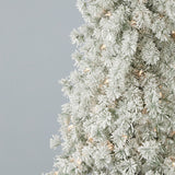 6.5' Flocked Winter Fir Tree Warm White LED