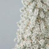 6.5' Flocked Winter Fir Tree with 250 Warm White LED Lights