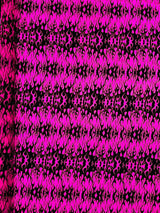 Flocking Flame Power Mesh Power Mesh Fabric - Black Flocked Flames, Red Glitter Accents, 60" Width (1 Yard)
