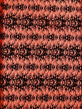 Flocking Flame Power Mesh Power Mesh Fabric - Black Flocked Flames, Red Glitter Accents, 60" Width (1 Yard)