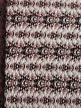 Flocking Flame Power Mesh Power Mesh Fabric - Black Flocked Flames, Red Glitter Accents, 60" Width (1 Yard)