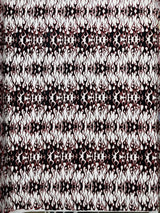 Flocking Flame Power Mesh Power Mesh Fabric - Black Flocked Flames, Red Glitter Accents, 60" Width (1 Yard)