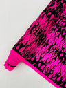 Flocking Flame Power Mesh Power Mesh Fabric - Black Flocked Flames, Red Glitter Accents, 60" Width (1 Yard)