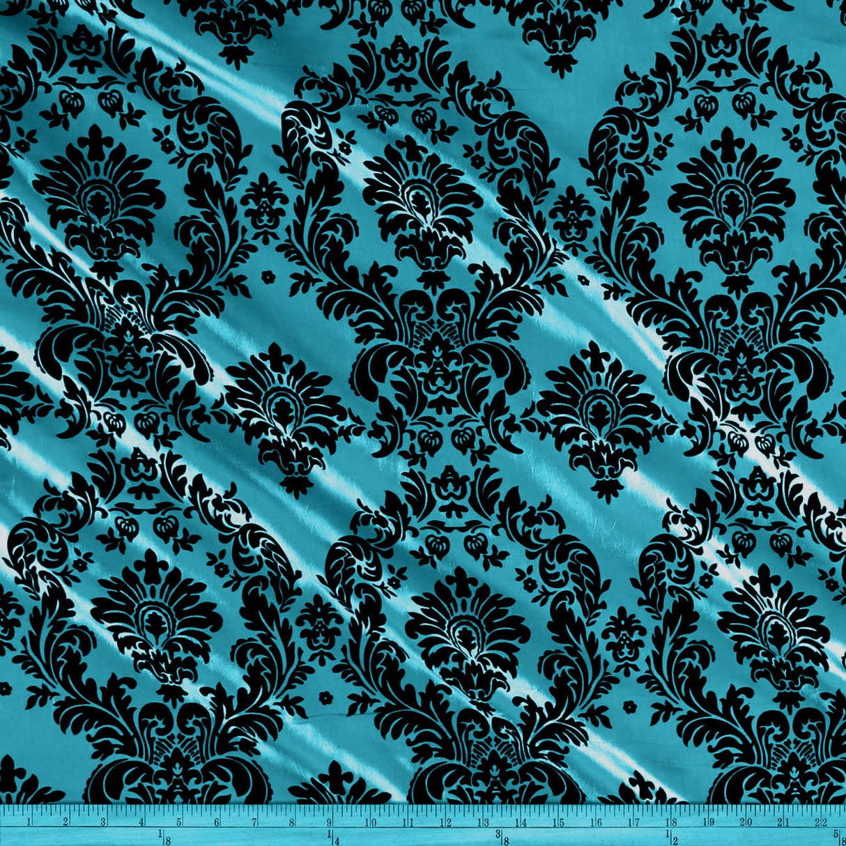 Flocking Taffeta Polyester Fabric - 58" Width, Multiple Colors (1 Yard)