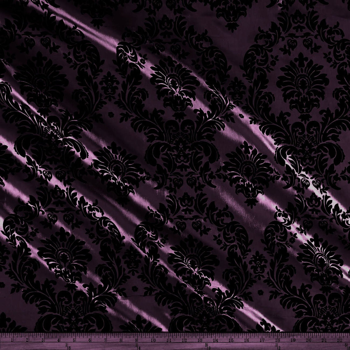 Flocking Taffeta Polyester Fabric - 58" Width, Multiple Colors (1 Yard)