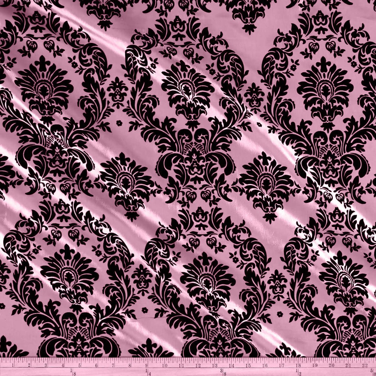 Flocking Taffeta Polyester Fabric - 58" Width, Multiple Colors (1 Yard)