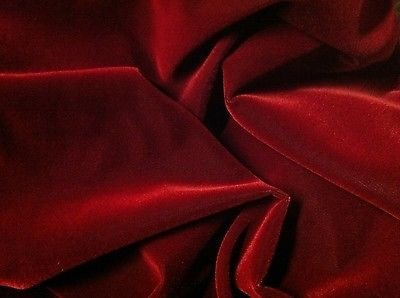 Red Upholstery Grade Flocking Velvet Fabric,