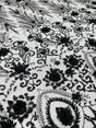 Floral 3D Palm Damask Mesh Lace Fabric - Glitter Embroidered Floral Damask, 48/50" Width, 36" Length (1 Yard)