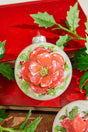 4" Poinsettia Ball Ornament