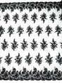 Mia Floral Design Lace Polyester Fabric - Floral Corded Embroidered Sequins Mesh Lace, 50-54" Width (1 Yard)