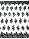 Mia Floral Design Lace Polyester Fabric - Floral Corded Embroidered Sequins Mesh Lace, 50-54" Width (1 Yard)