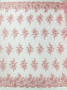 Mia Floral Design Lace Polyester Fabric - Floral Corded Embroidered Sequins Mesh Lace, 50-54" Width (1 Yard)