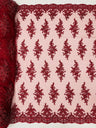 Small Floral Damask Beaded Lace Fabric - Floral Damask, 54" Width (1 Yard)