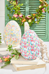 10" Floral Fabric Egg