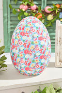 10" Floral Fabric Egg