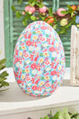 10" Floral Fabric Egg