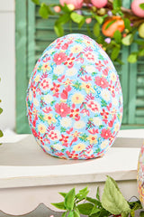 8" Floral Fabric Egg