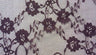 1 Yard Eggplant Floral Lace Apparel Fabric, 58/60" Width, Elegant Sheer Design