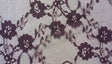 Floral Lace 6L070 Eggplant Lace Fabric - Eggplant Floral Pattern, 58/60" Width