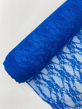 Floral Stretch Lace Nylon Fabric - Floral Pattern, 58" Width (1 Yard)