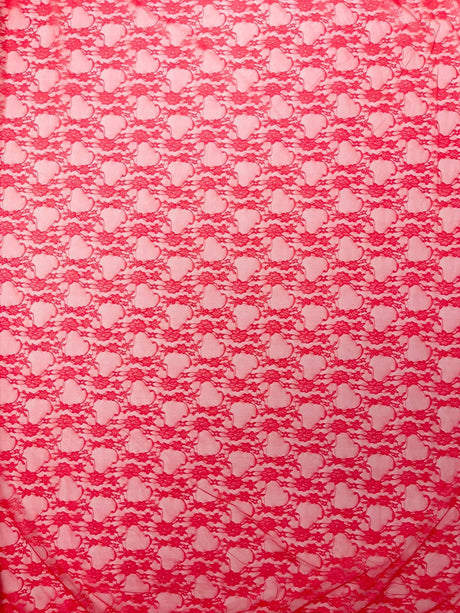 Floral Stretch Lace Nylon Fabric - Floral Pattern, 58" Width (1 Yard)