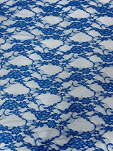 Floral Stretch Lace Nylon Fabric - Floral Pattern, 58" Width (1 Yard)