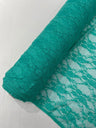 Floral Stretch Lace Nylon Fabric - Floral Pattern, 58" Width (1 Yard)