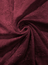 Floral Stretch Lace Nylon Fabric - Floral Pattern, 58" Width (1 Yard)