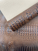 Florida Gator 3D Embossed Vinyl Fabric - 3D Crocodile Texture, 54" Width (1 Yard)