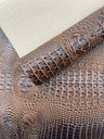 Florida Gator 3D Embossed Vinyl Fabric - 3D Crocodile Texture, 54" Width (1 Yard)
