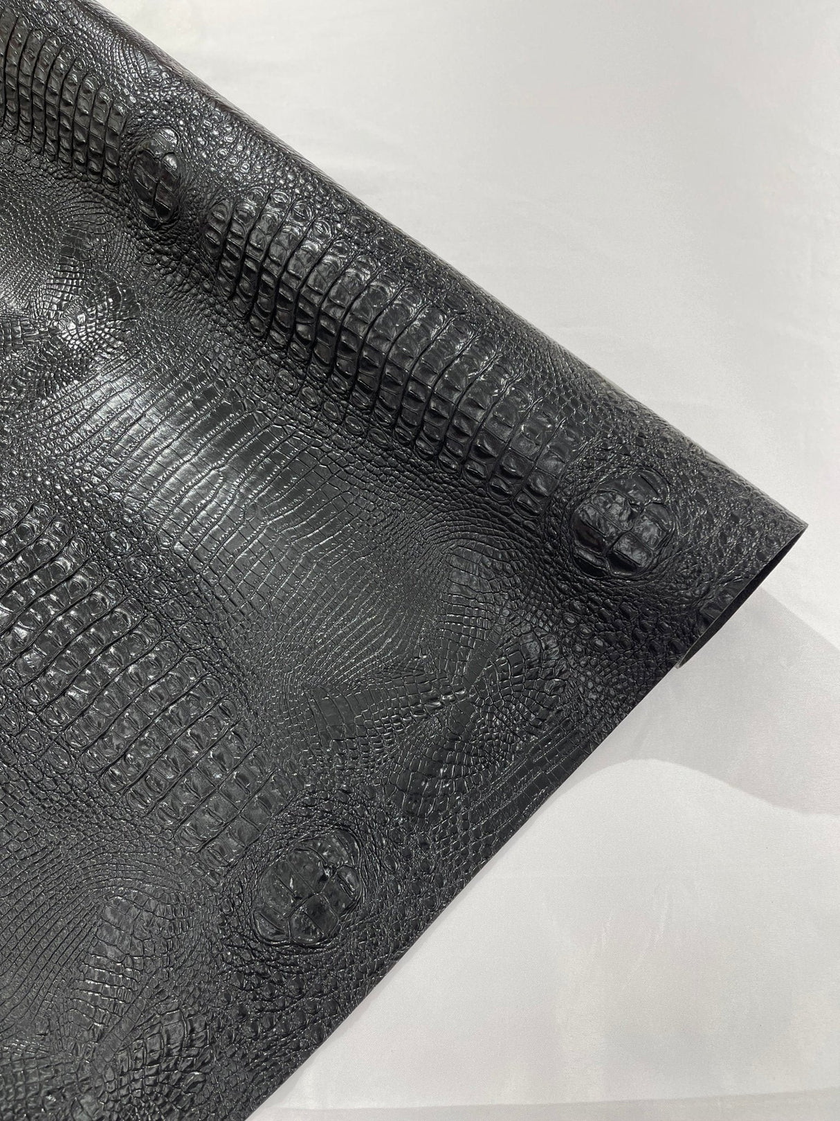 Florida Vegan Faux Crocodile 3D Two Tone Vinyl Fabric - 54" Width, Textured Crocodile Embossed, Two Tone Finish (1 Yard)