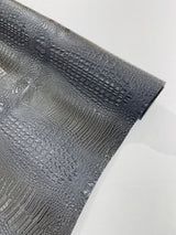 Florida Vegan Faux Crocodile 3D Two Tone Vinyl Fabric - 54" Width, Textured Crocodile Embossed, Two Tone Finish (1 Yard)