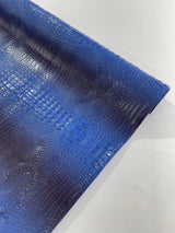 Florida Vegan Faux Crocodile 3D Two Tone Vinyl Fabric - 54" Width, Textured Crocodile Embossed, Two Tone Finish (1 Yard)