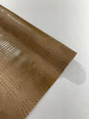 Florida Vegan Faux Crocodile 3D Two Tone Vinyl Fabric - 54" Width, Textured Crocodile Embossed, Two Tone Finish (1 Yard)