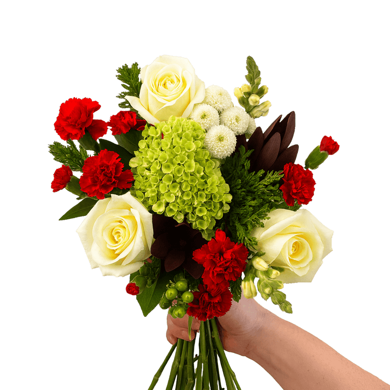 Peace On Earth Christmas Flower Bouquet Fresh Arrangement
