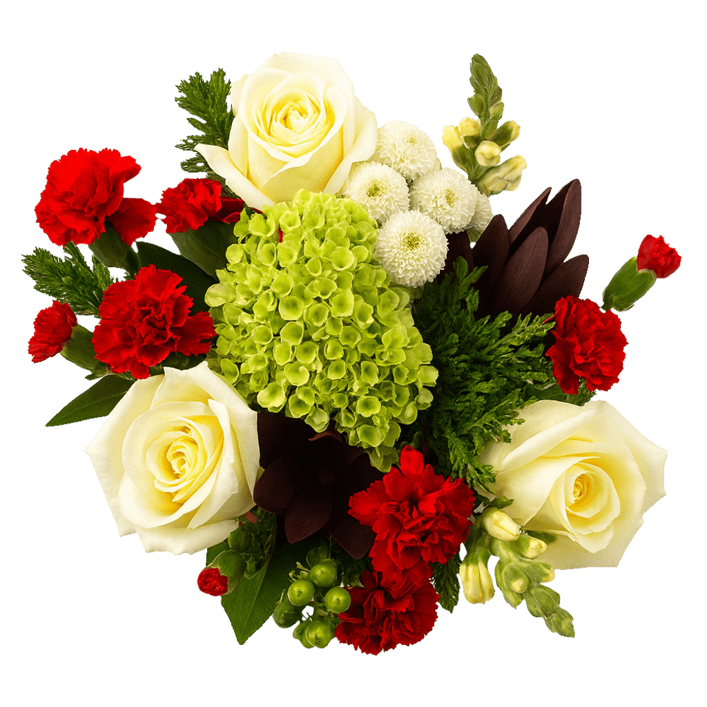 Peace On Earth Christmas Flower Bouquet Fresh Arrangement