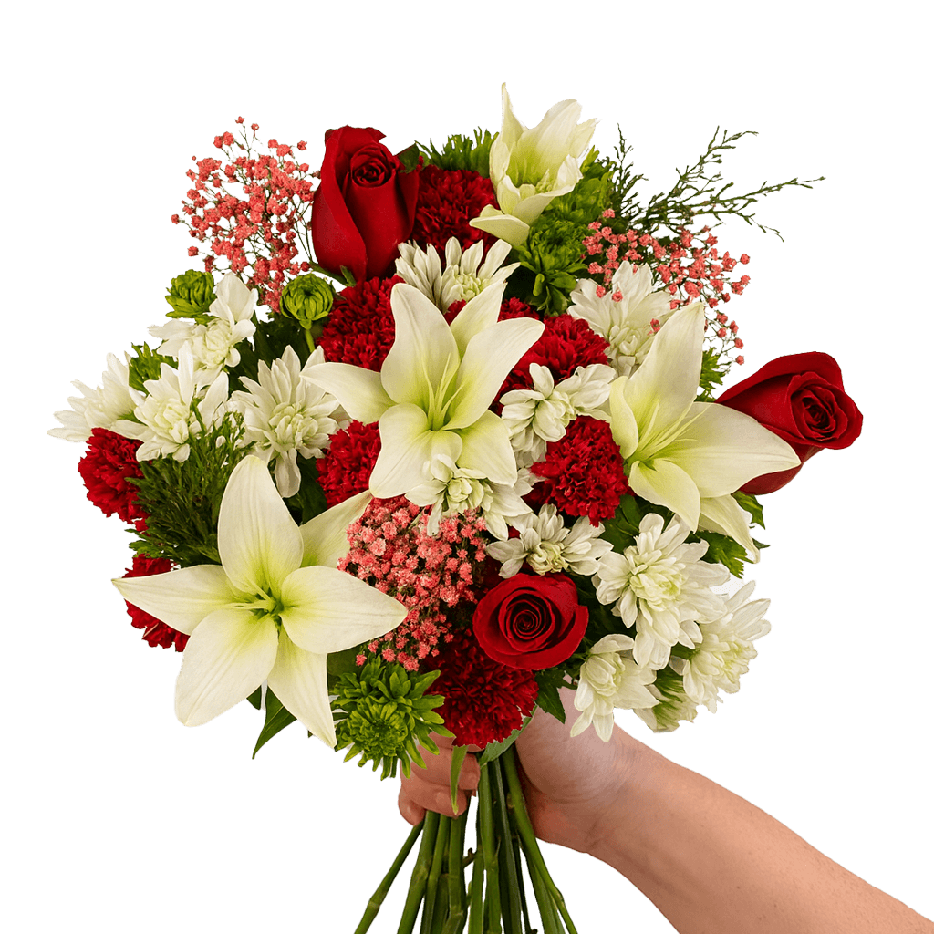 Elegant Christmas Flower Bouquet Fresh Mixed Arrangement