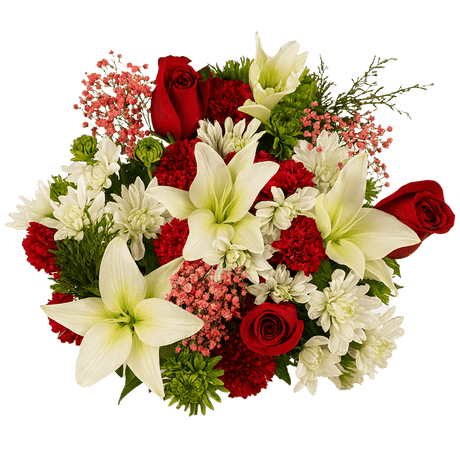 Elegant Christmas Flower Bouquet Fresh Mixed Arrangement