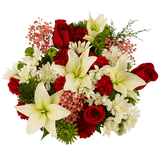 Elegant Christmas Bouquets Red White Holiday Flower Arrangement Festive Winter Floral Centerpiece