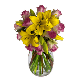 Spectacular Rose & Lily Fresh Flower Bouquet Arrangement