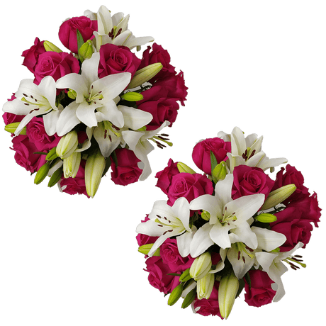 Beautiful Rose & Lily Fresh Flower Bouquet for Gifts & Events