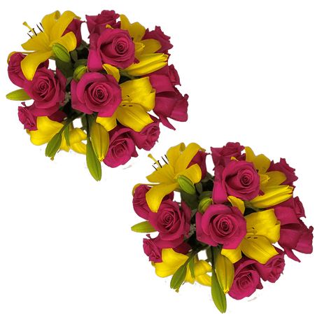 Deluxe Rose & Lily Fresh Flower Bouquet for Gifts & Decor