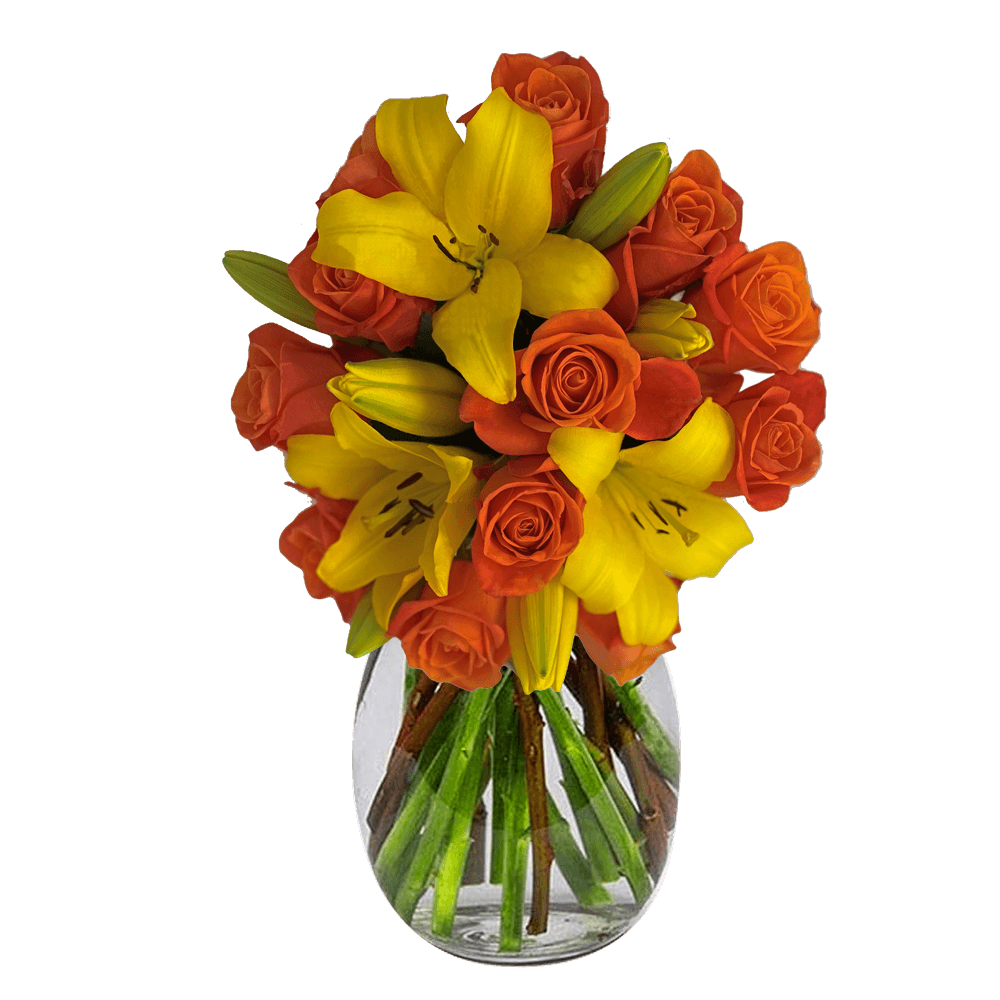 Elegant Fresh Rose & Lily Bouquet Premium Floral Gift