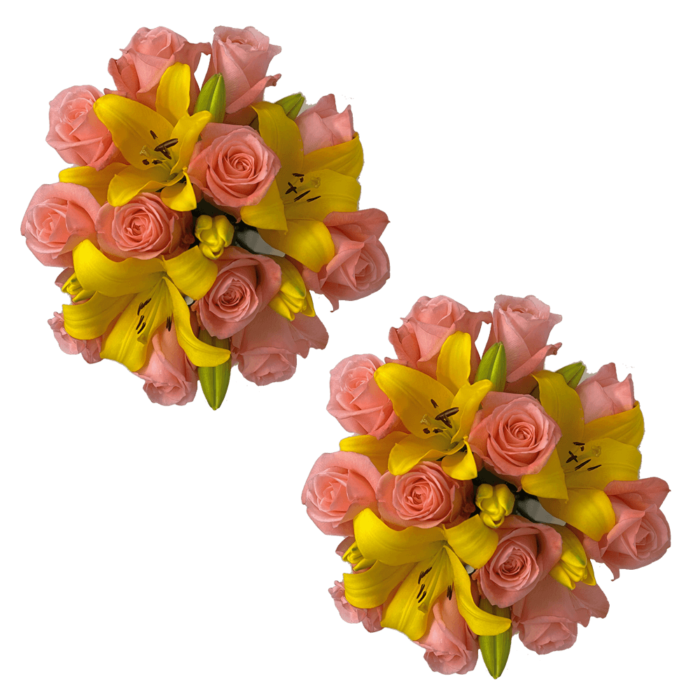 Fresh Rose & Lily Flower Bouquet Elegant Gift Arrangement