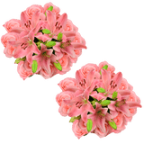 Charming Rose & Lily Fresh Flower Bouquet Elegant Floral Gift